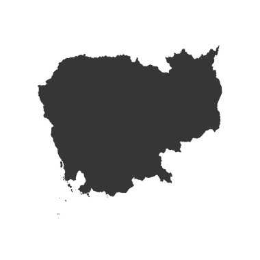 Kamboçya Haritası siluet