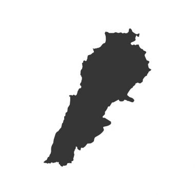 Lübnan harita siluet