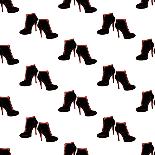 Ankle boots shoes pattern — Stock Vector