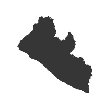 Liberya Haritası siluet