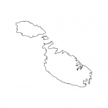 Malta Haritası siluet