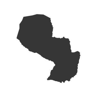 Paraguay harita siluet