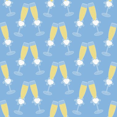 Düğün gözlük şampanya desenli