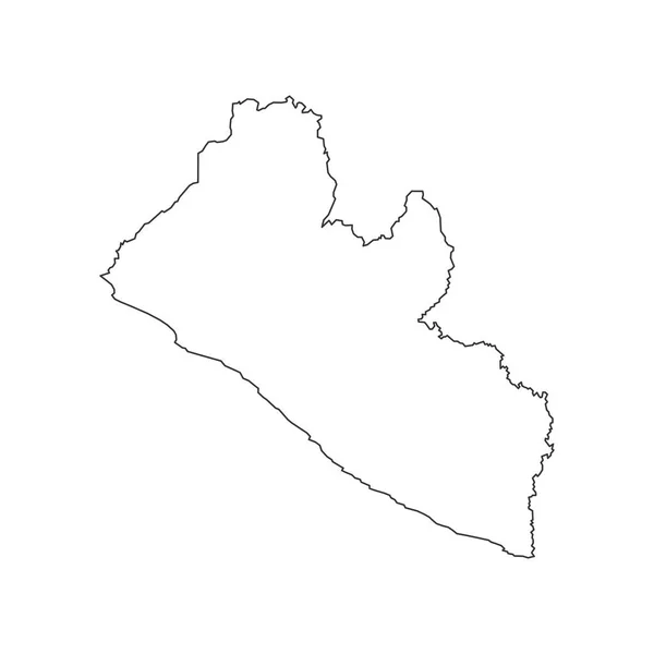 利比里亚地图轮廓 — 图库矢量图片