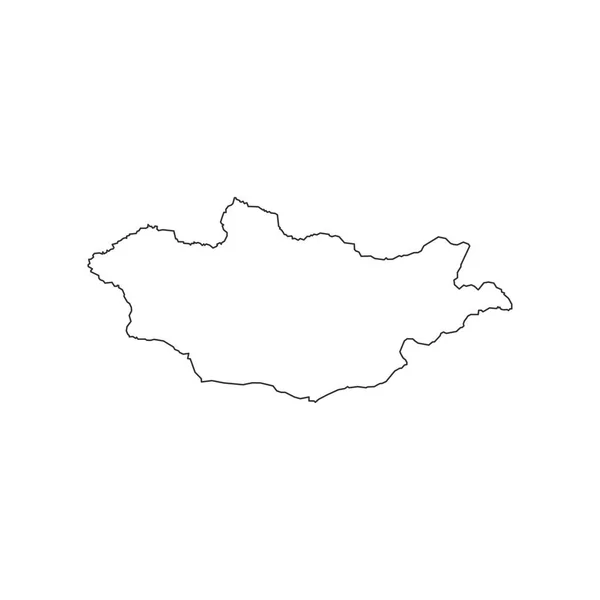 Mongólia mapa silhueta — Vetor de Stock
