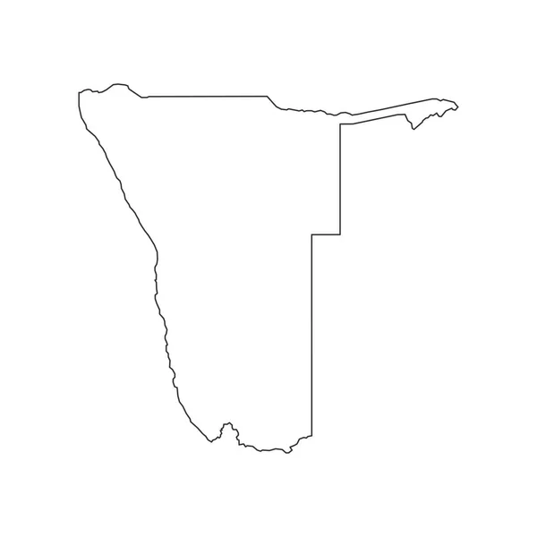 Namibia mappa silhouette — Vettoriale Stock