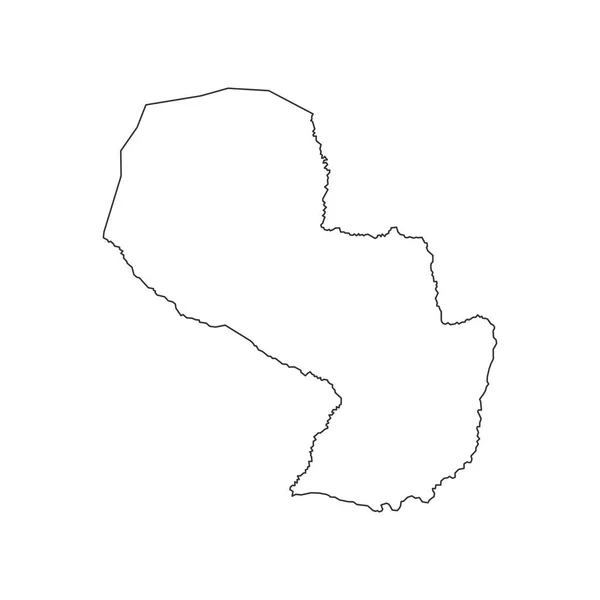 Paraguay mapa silueta — Vector de stock