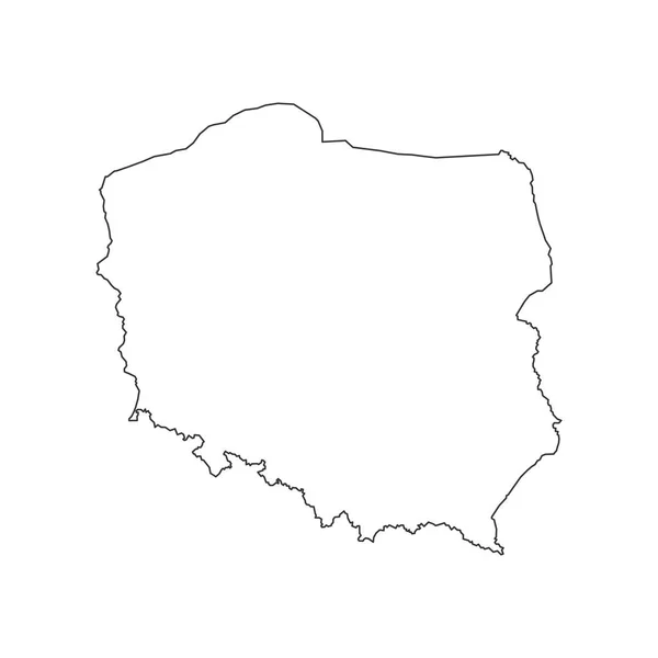 波兰地图轮廓 — 图库矢量图片