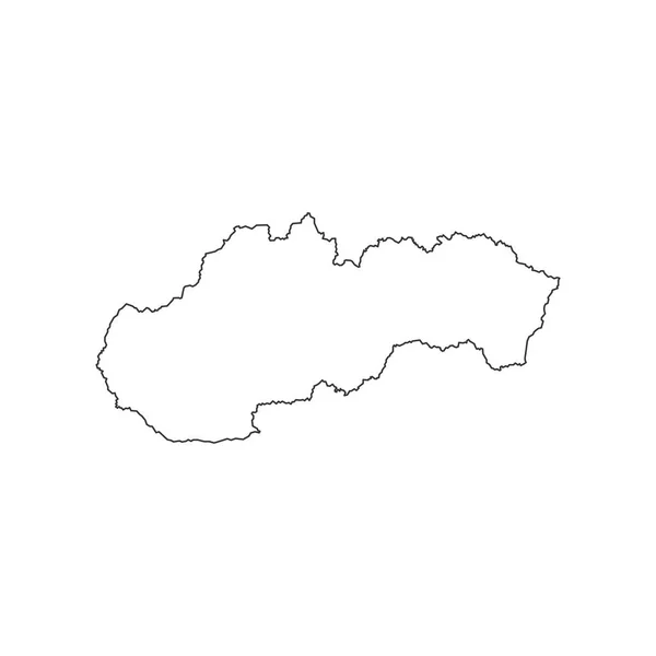Sylwetka Mapa Słowacji — Wektor stockowy