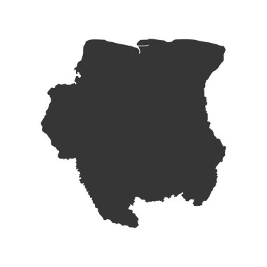 Surinam Haritası siluet