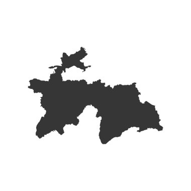 Tacikistan Haritası siluet