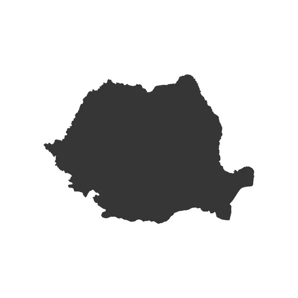Romania mapa silhueta —  Vetores de Stock