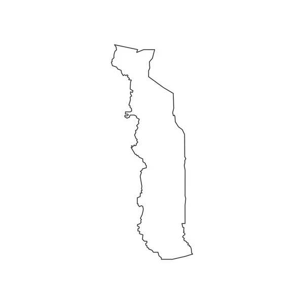 Carte du Togo silhouette — Image vectorielle