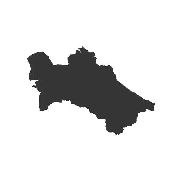 Turkmenistan mappa silhouette — Vettoriale Stock