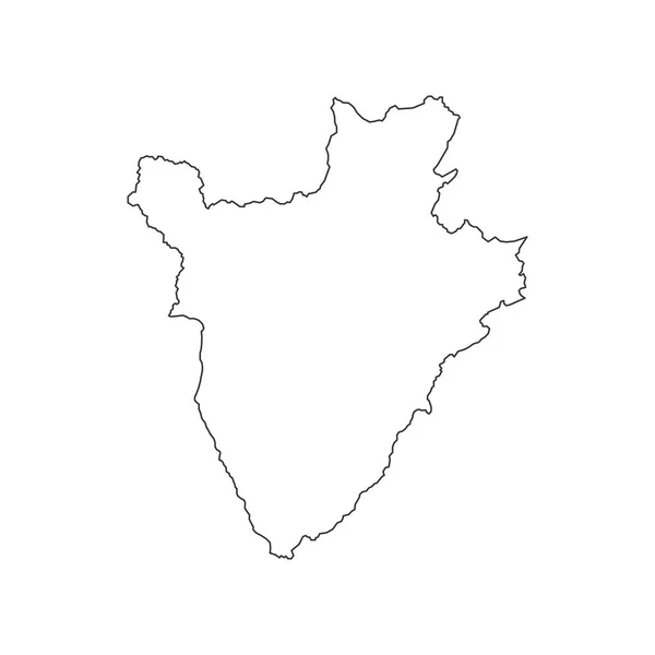 Burundi mapa silueta — Archivo Imágenes Vectoriales