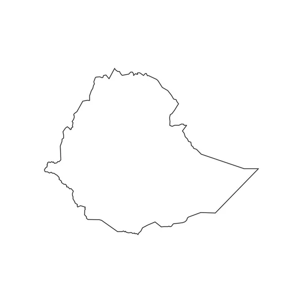 Αιθιοπία χάρτη σιλουέτα — Διανυσματικό Αρχείο