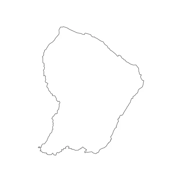 Guiana francese mappa silhouette — Vettoriale Stock