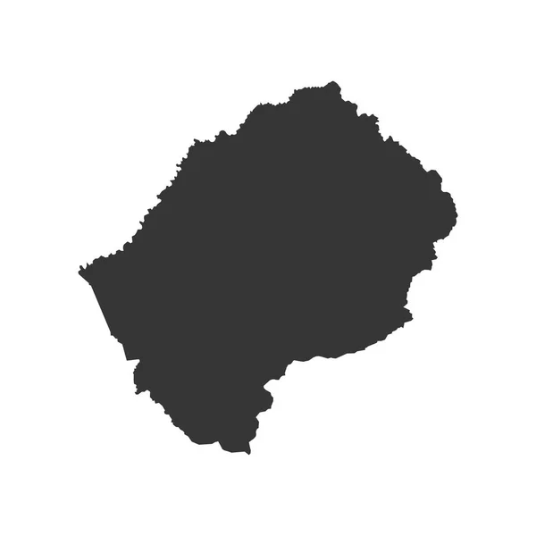 Λεσότο χάρτη σιλουέτα — Διανυσματικό Αρχείο
