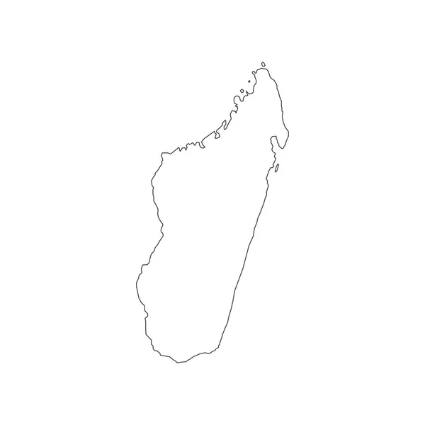 马达加斯加地图轮廓 — 图库矢量图片