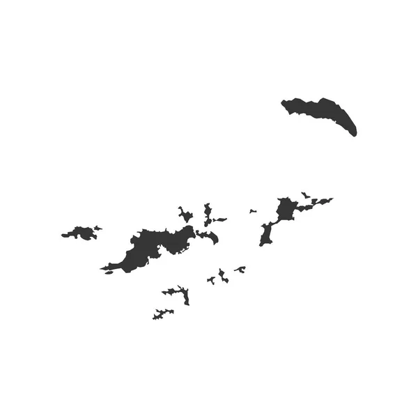 Britské Panenské ostrovy mapa — Stockový vektor
