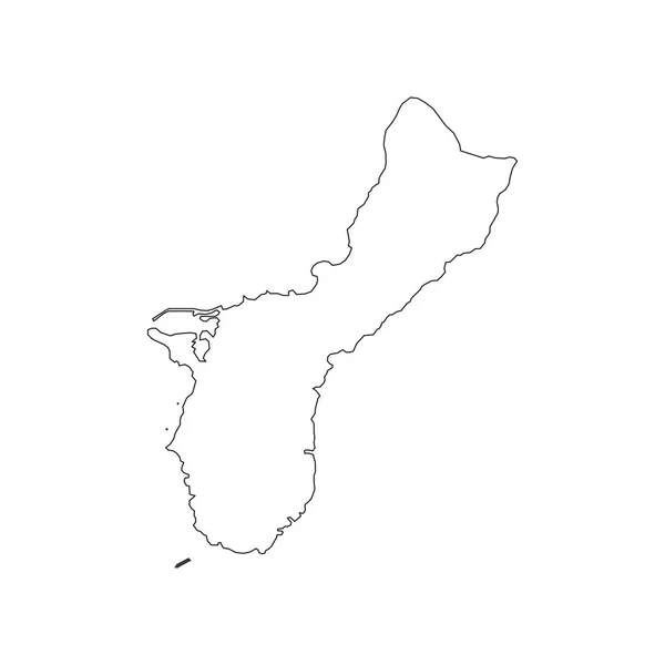 Guam karta siluett — Stock vektor