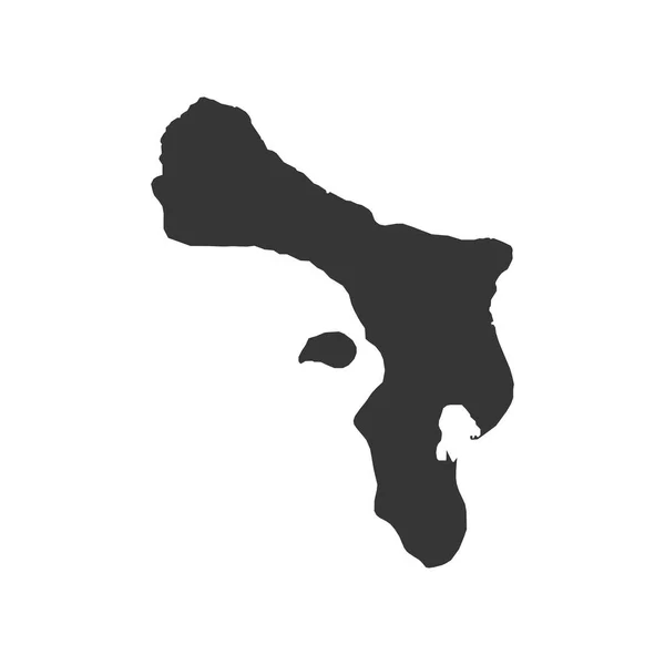 ボネール島マップのアウトライン — ストックベクタ