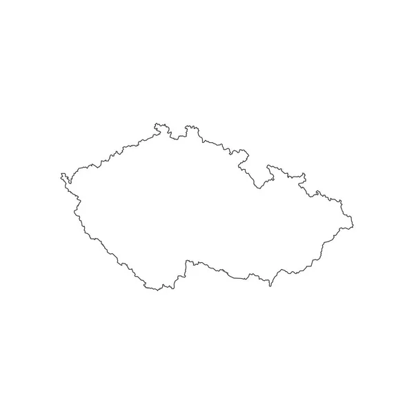 Çek Cumhuriyeti harita anahat — Stok Vektör