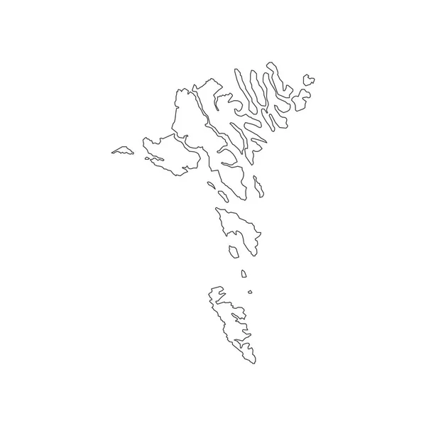 フェロー諸島マップのアウトライン — ストックベクタ