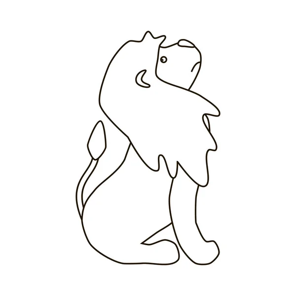 Lion silhouette illustration — Stock Vector