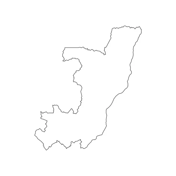 콩고 지도 개요의 공화국 — 스톡 벡터