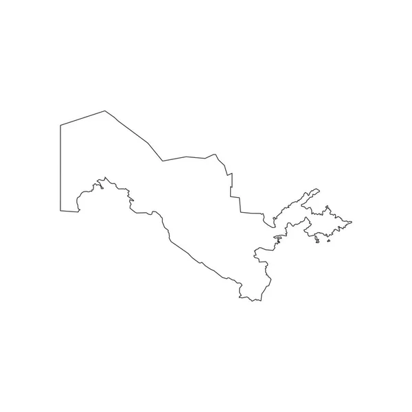 Ουζμπεκιστάν χάρτη περίγραμμα — Διανυσματικό Αρχείο