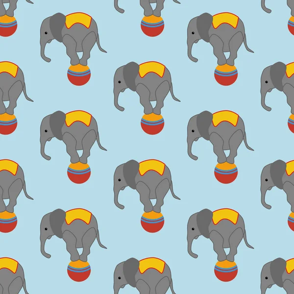 Slon v cirkusu vzor — Stockový vektor