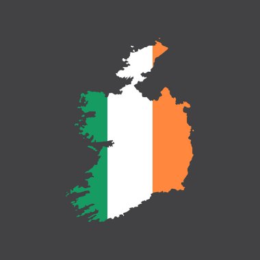 İrlanda bayrağı ve harita