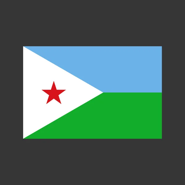 Ilustração da bandeira do Djibuti — Vetor de Stock