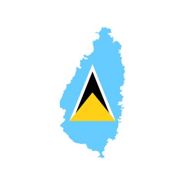 Saint Lucia bayrak ve harita