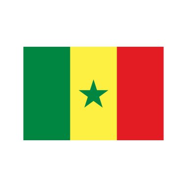 Senegal bayrak illüstrasyon