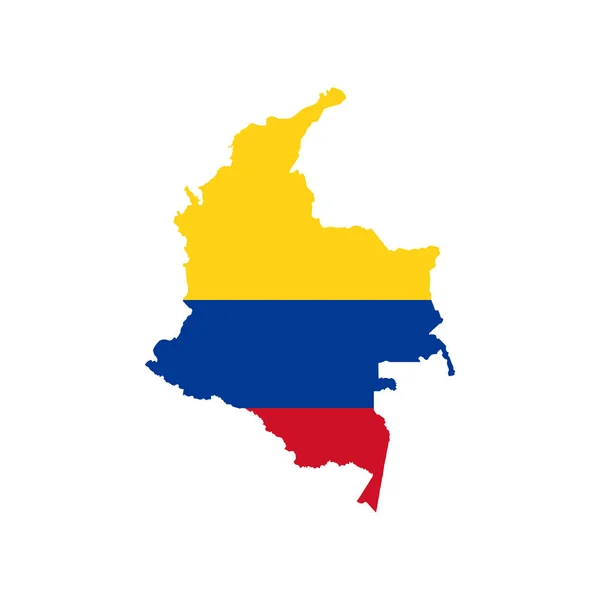 Colombia mapa y bandera — Archivo Imágenes Vectoriales