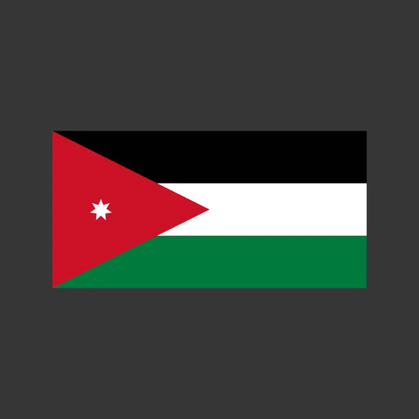 Jordanië vlag afbeelding — Stockvector