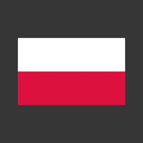Lengyelország lobogója illusztráció — Stock Vector