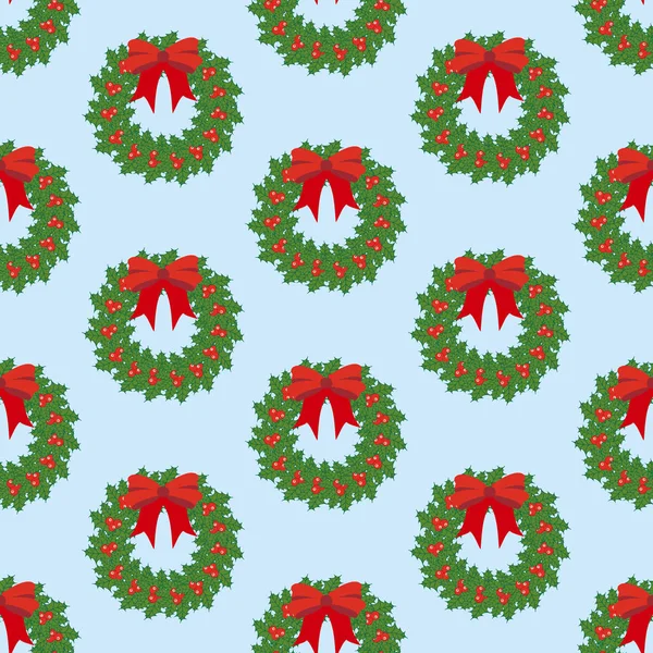 Modèle de couronne de Noël — Image vectorielle
