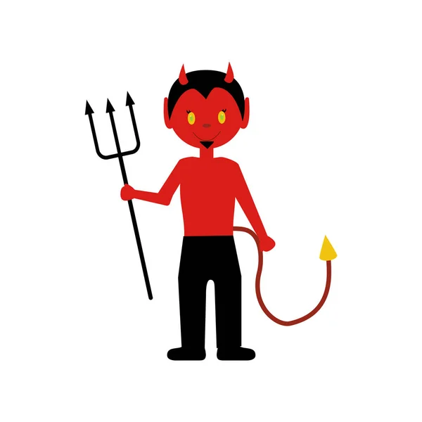 Costum de Halloween Diavol — Vector de stoc