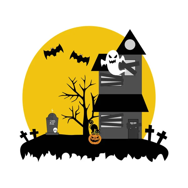 Vettore illustrazione Halloween — Vettoriale Stock