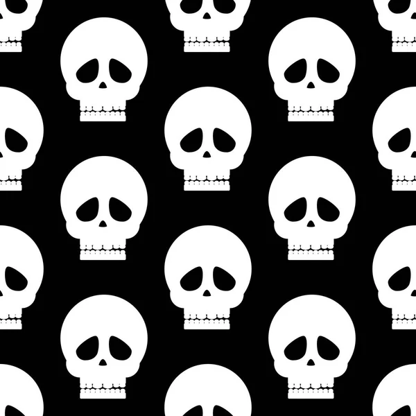 Skull seamless pattern — Stock Vector