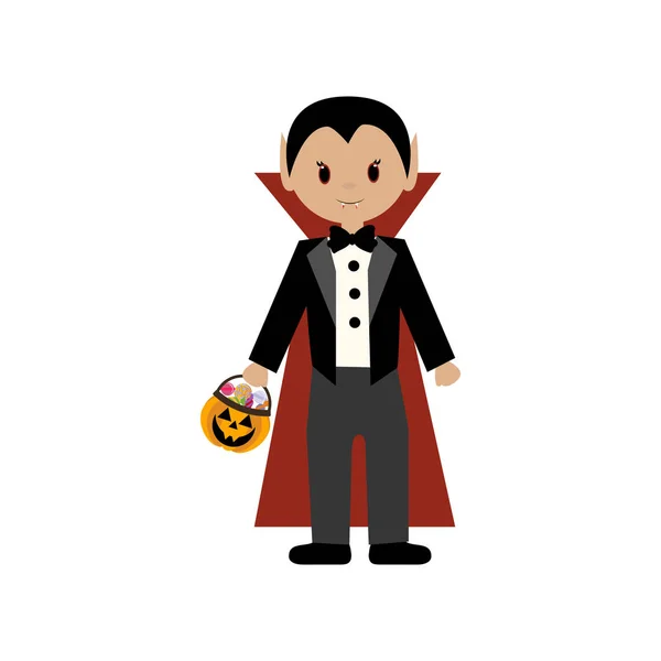 Traje de Halloween vampiro — Vector de stock