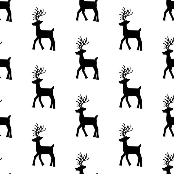 鹿のシームレス パターン — ストックベクタ