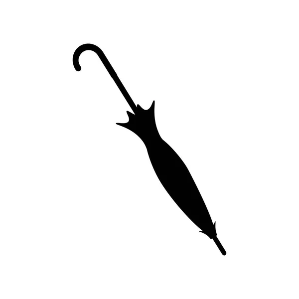 Paraplu illustratie silhouet — Stockvector
