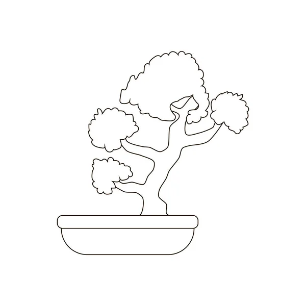 Ilustración del árbol de Bonsai — Archivo Imágenes Vectoriales