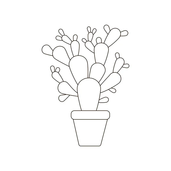 Cactus en el pote ilustración — Archivo Imágenes Vectoriales