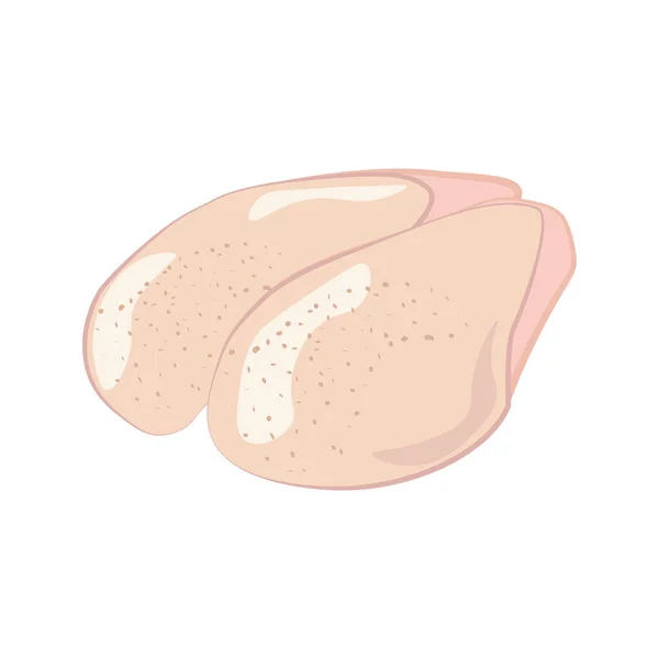 Chicken Breast Skin Vector Illustration White Background Vector Illustration — Stock Vector