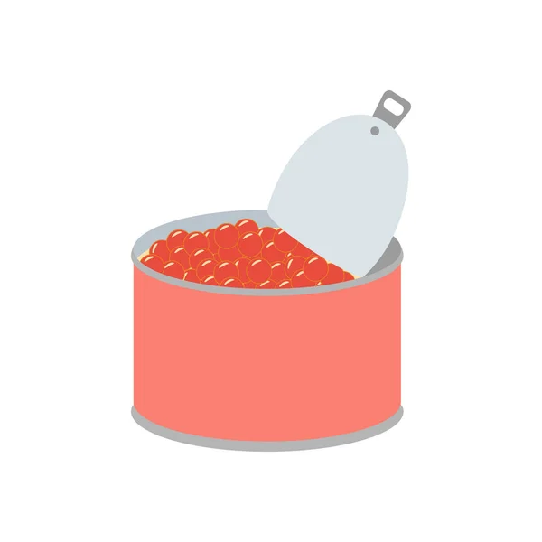 Ilustração Caviar Vermelho Fundo Branco Ilustração Vetorial — Vetor de Stock